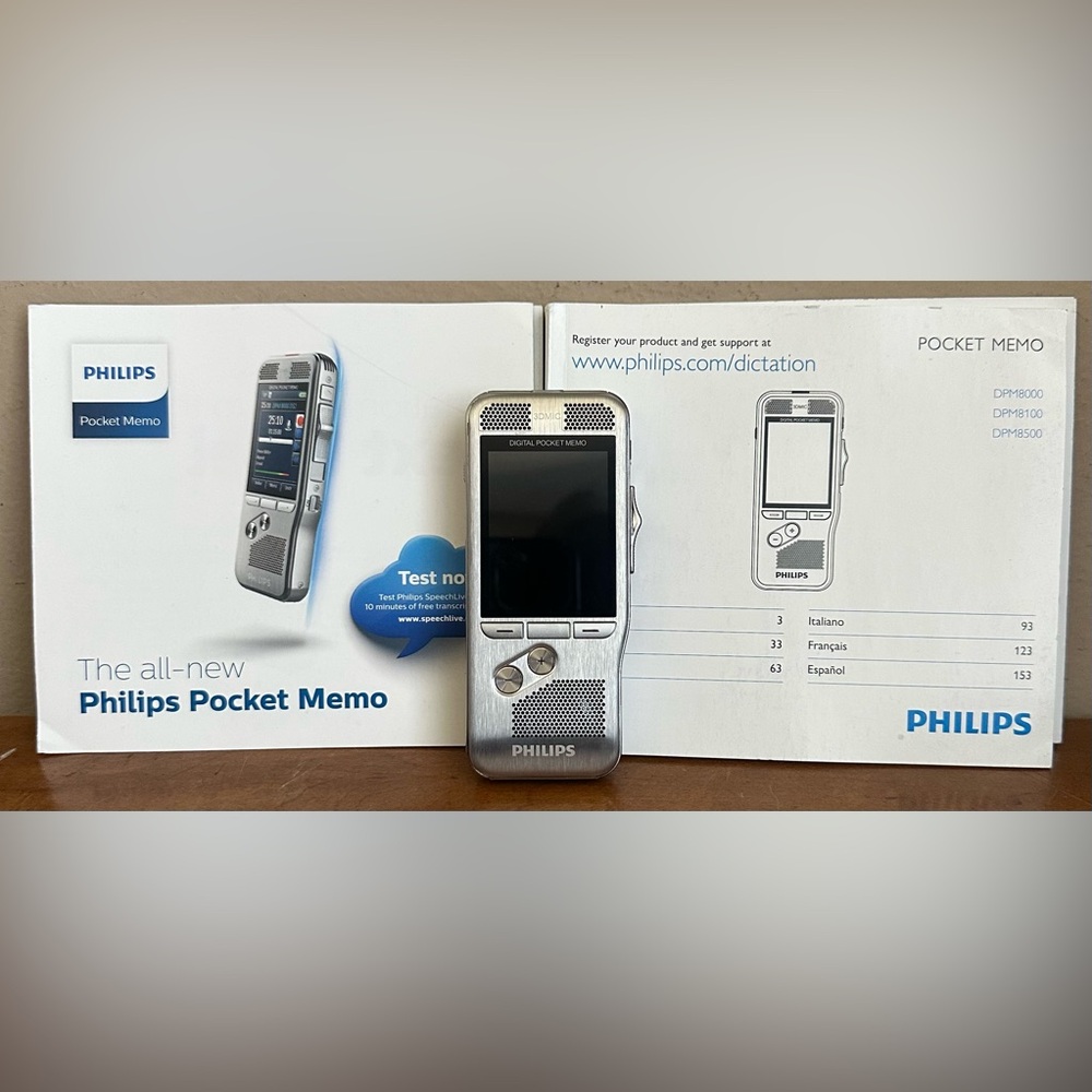 Philips DPM-8000 Profeesional Digital 3D Voice Pocket Handheld Recorder Memo